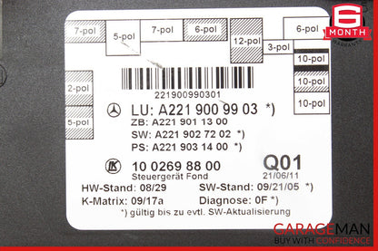 07-13 Mercedes W221 S500 S550 Rear Left or Right Side Door Control Module Unit
