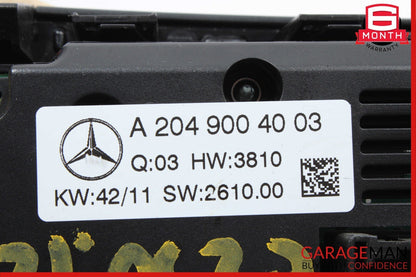 12-14 Mercedes W204 C250 C63 AC A/C Heater Climate Control Switch Trim Assembly