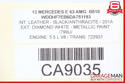 10-18 Mercedes W212 E63 AMG Rear Fuse Relay Box SAM Signal Acquisition Assembly