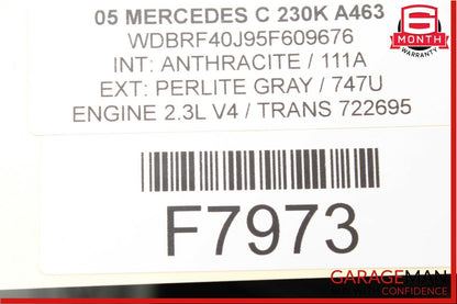 01-07 Mercedes W203 C230 Rear Left & Right Side Shock Absorber Coil Spring Set