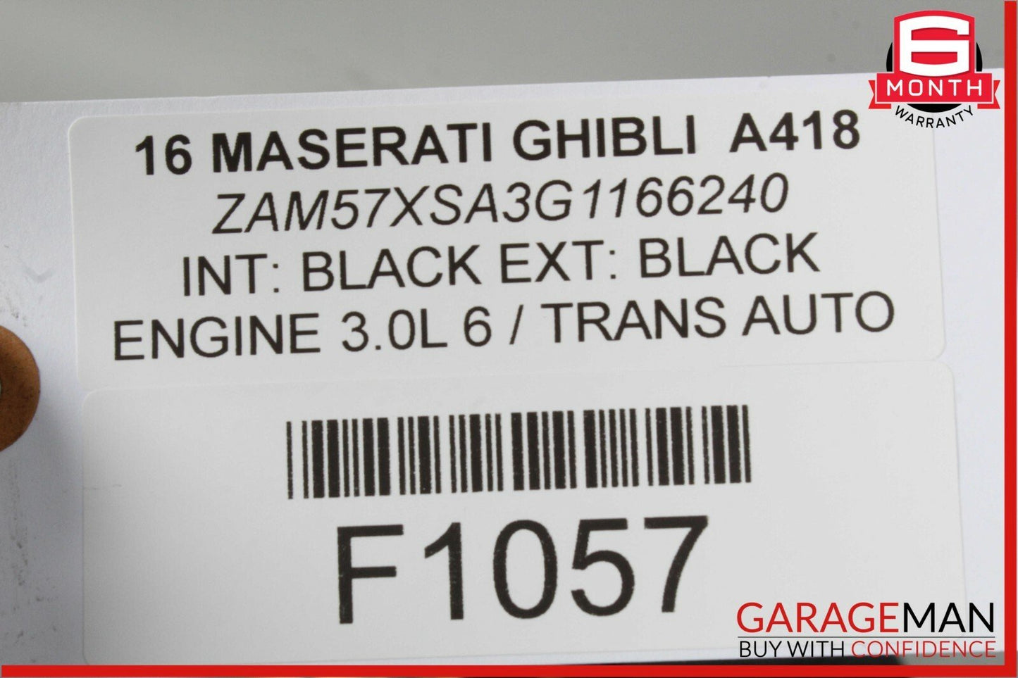 14-17 Maserati Ghibli Front Right Passenger Side Top Upper Seat Cushion Black