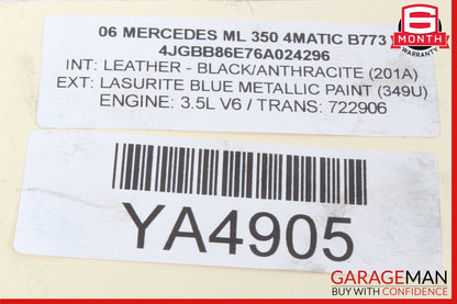 06-13 Mercedes W164 ML350 CLK350 SLK350 Left Side Cylinder Head Valve Cover OEM
