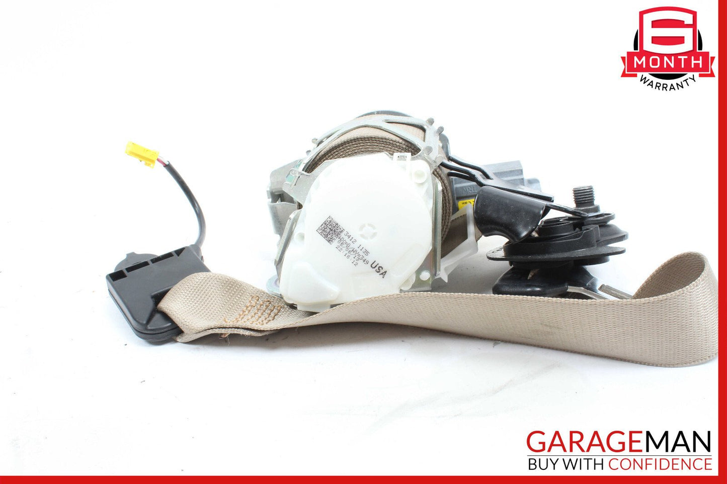08-14 Mercedes W204 C250 Front Right Side Seatbelt Seat Belt Retractor Beige