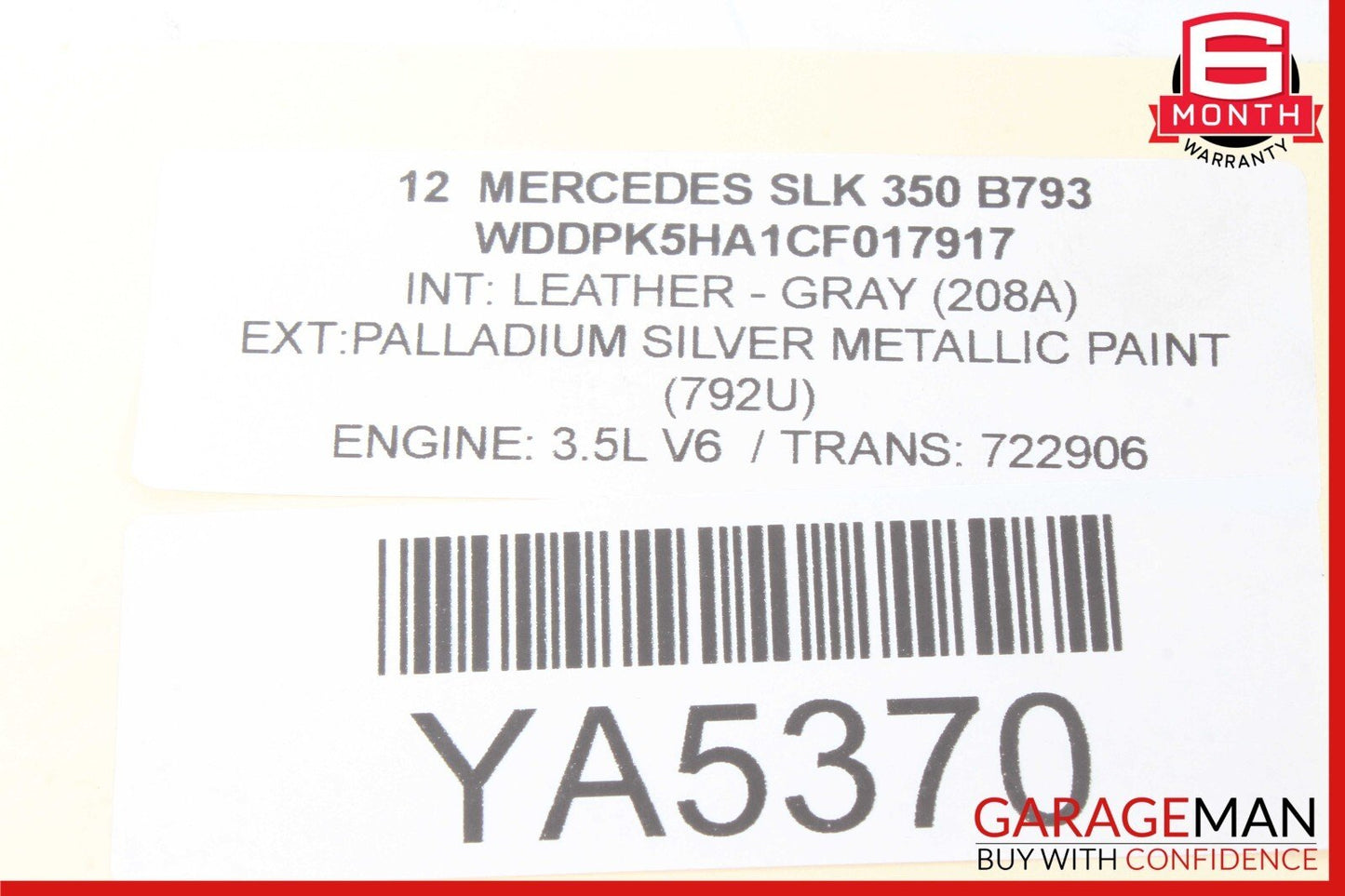 12-16 Mercedes R172 SLK250 Steering Column Combination Switch Control Assy Black