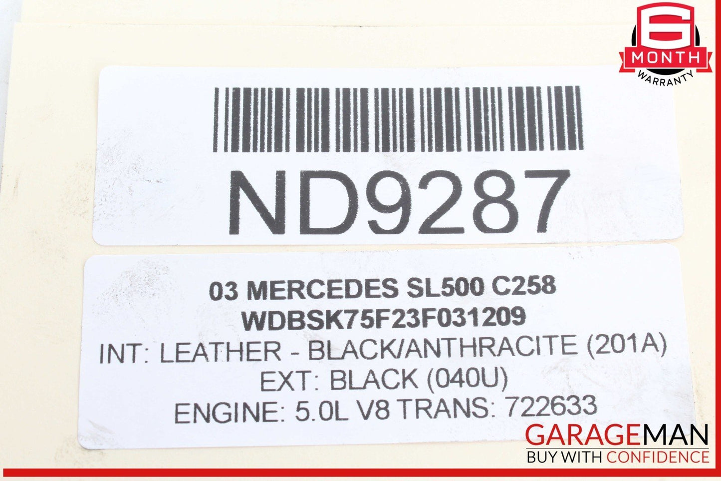 03-06 Mercedes R230 SL500 SL55 AC A/C Air Conditioning Compressor 0012300211 OEM