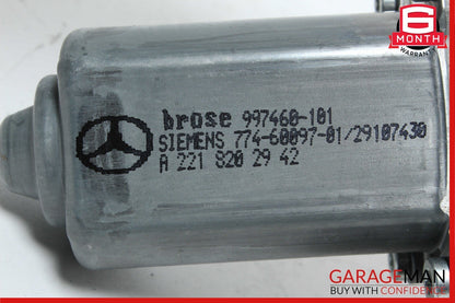 07-13 Mercedes W221 S550 4MATIC Rear Left Side Door Window Regulator Motor OEM