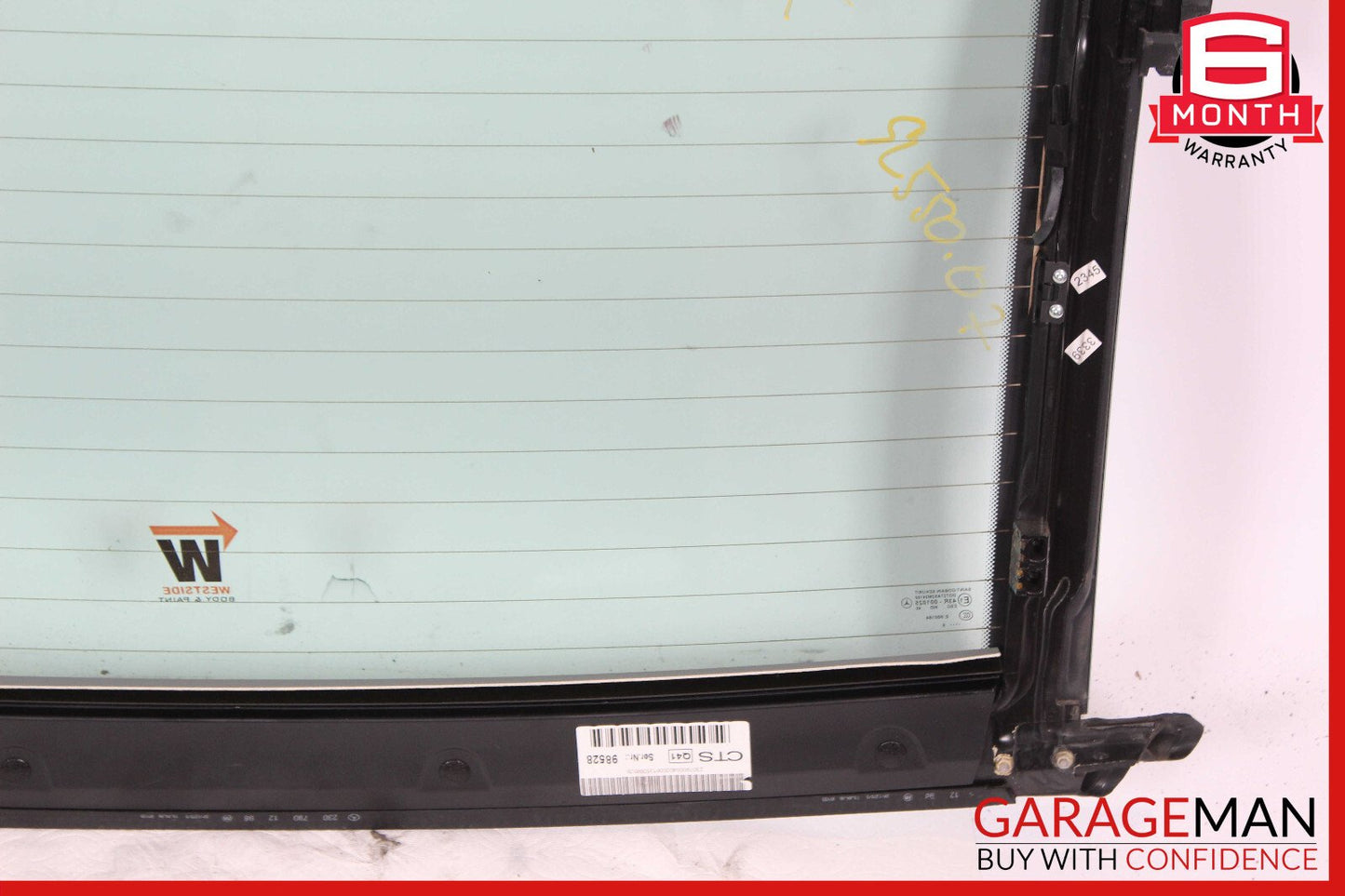 03-12 Mercedes R230 SL500 SL55 AMG Rear Back Windshield Glass Assembly OEM