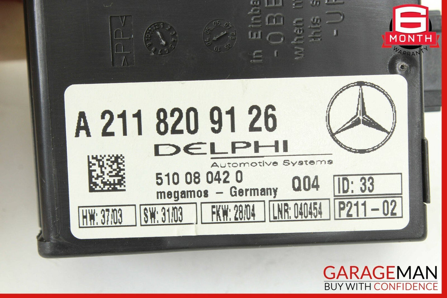 00-06 Mercedes W215 CL55 SL55 Anti Theft Alarm Sensor Control Module OEM