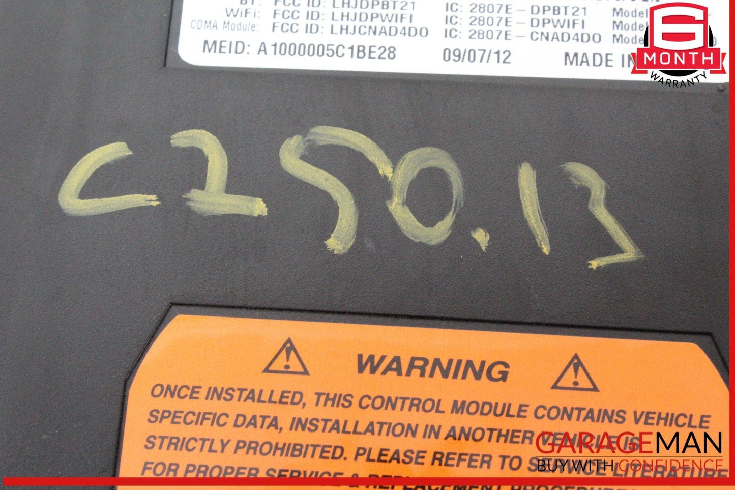 10-20 Mercedes W204 C250 CGI Communication Control Module Unit 2319002203 OEM