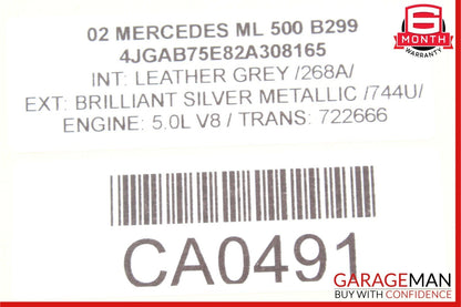 02-05 Mercedes W163 ML320 ML500 Front Left / Right Side Door Audio Sound Speaker