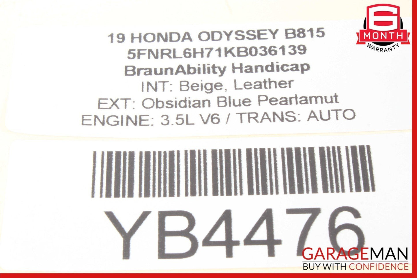 18-22 Honda Odyssey Rear Right Passenger Side Lower Control Arm OEM