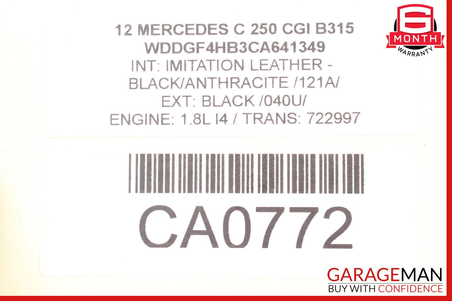 08-14 Mercedes C250 C300 C350 Front Left Side RWD Wishbone Curved Control Arm