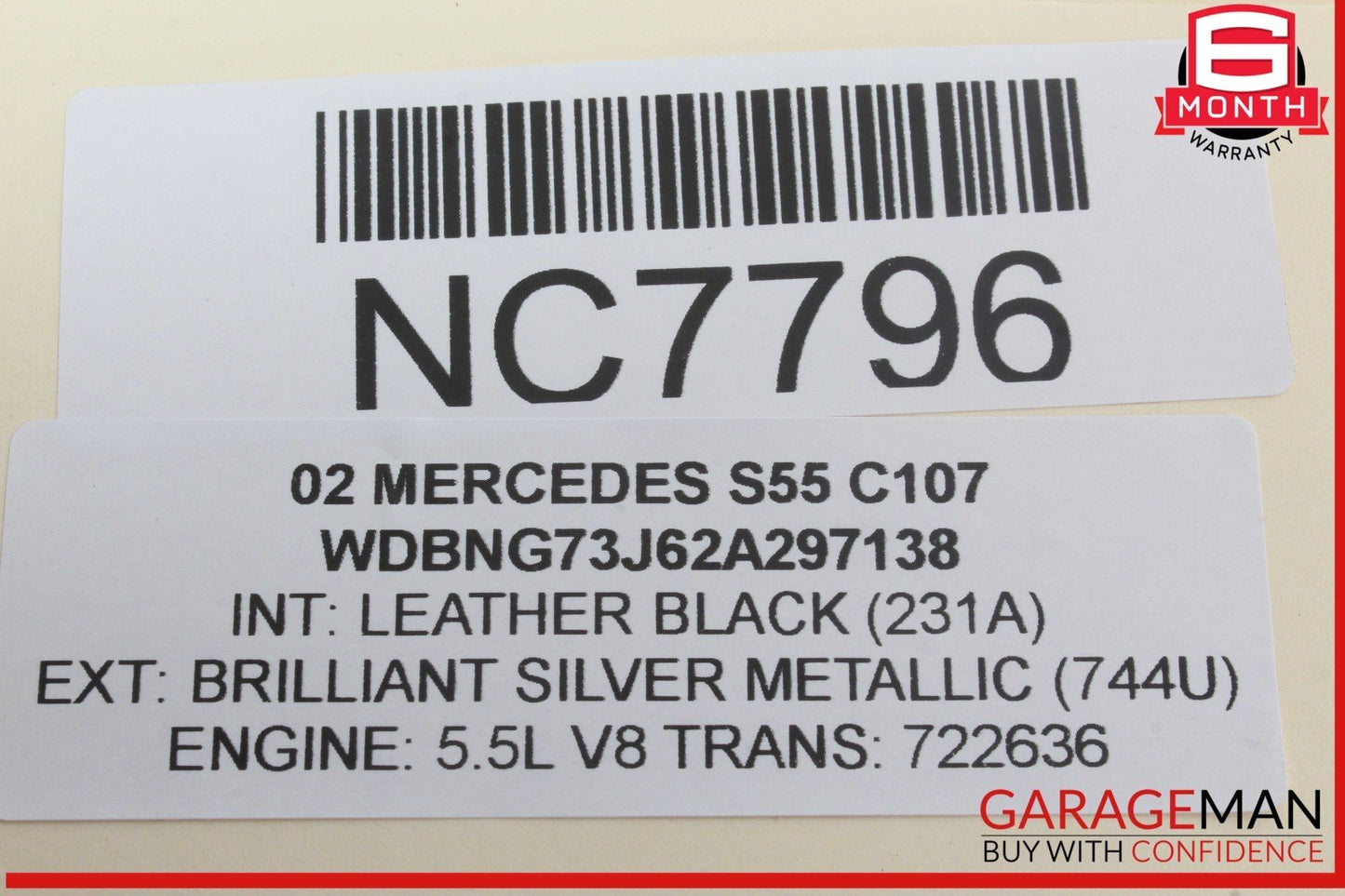 00-02 Mercedes W220 S55 AMG Center ESP Hazard Light Door Lock Switch Control