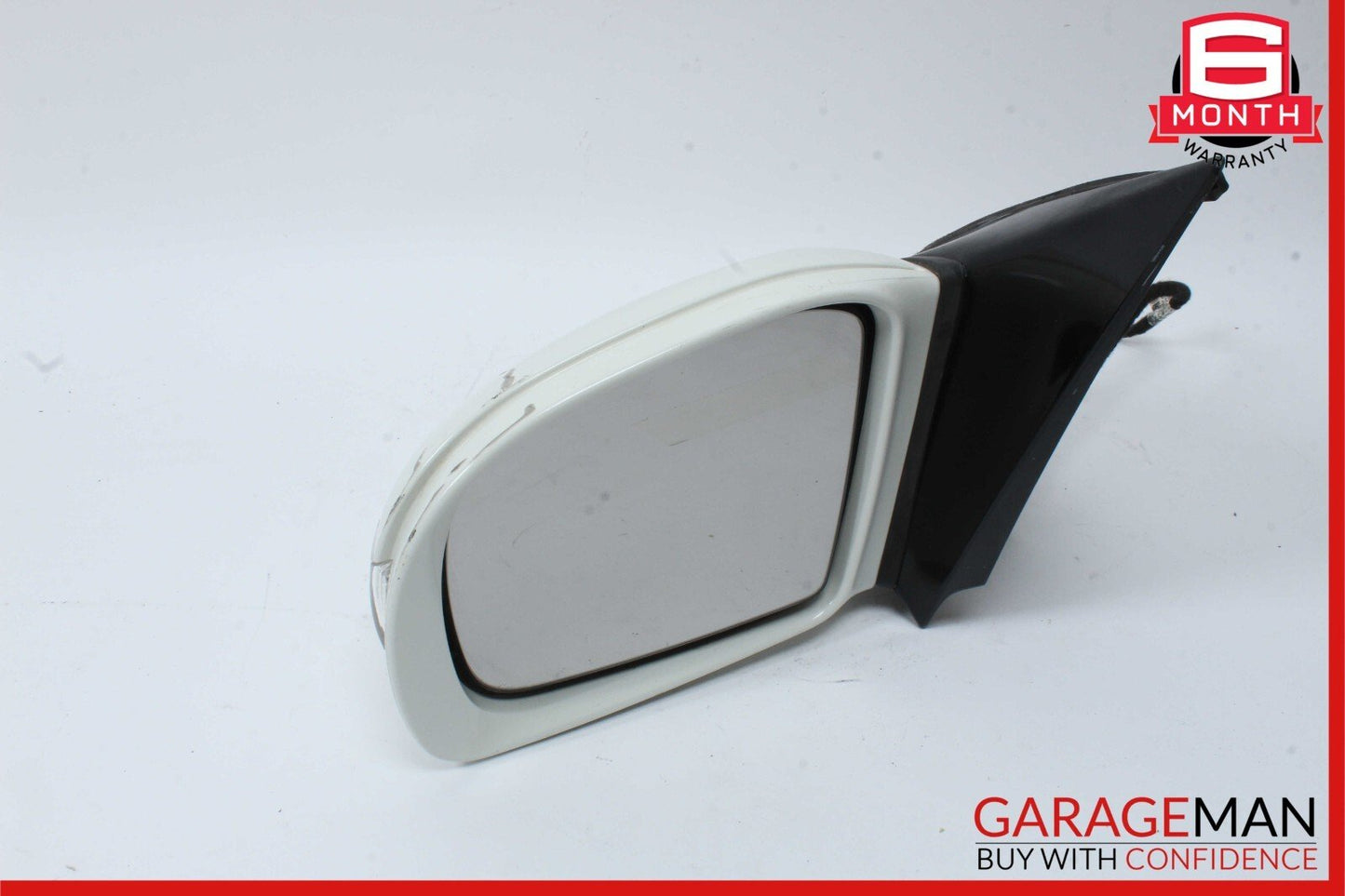 06-10 Mercedes W251 R350 Front Left Side Mirror Door Rear View Calcite White