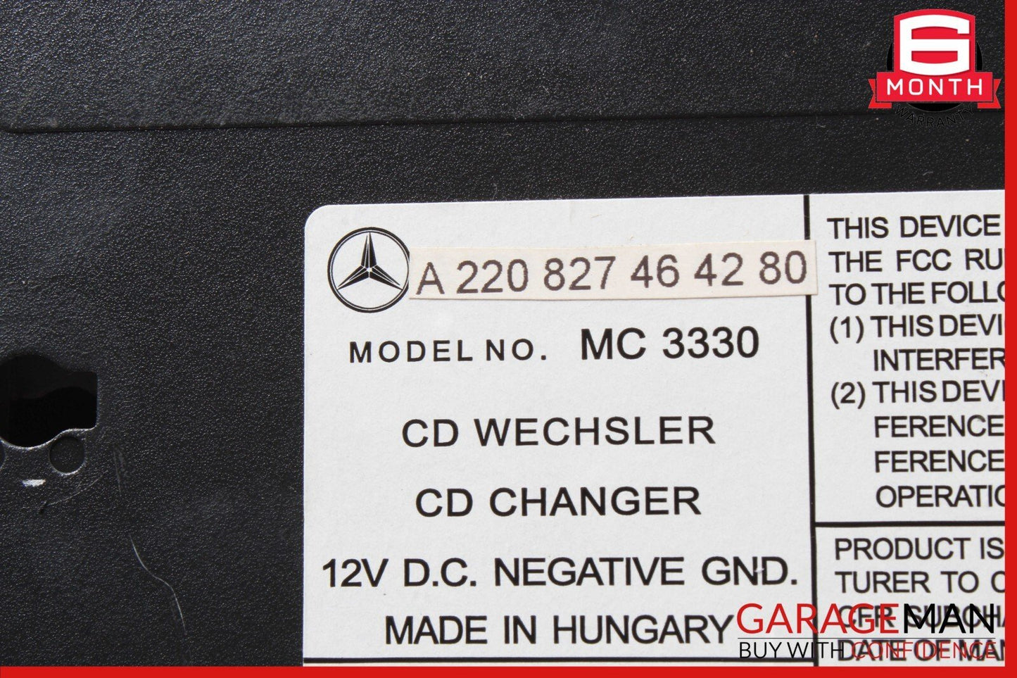 03-08 Mercedes W215 CL500 CL55 SL600 S55 AMG 6 Disk CD Changer Player MC3330 OEM