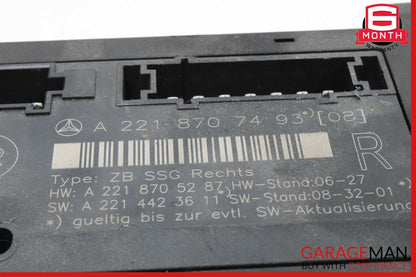 07-13 Mercedes W221 S550 S65 AMG Front Right Side Under Seat Control Module OEM