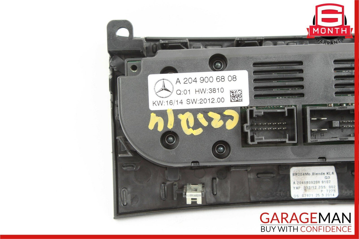 12-14 Mercedes W204 C250 C350 AC A/C Climate Temperature Heater Switch Control