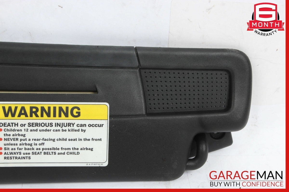 05-11 Mercedes R171 SLK280 Right Side Sun Visor Sunvisor Shade Black OEM