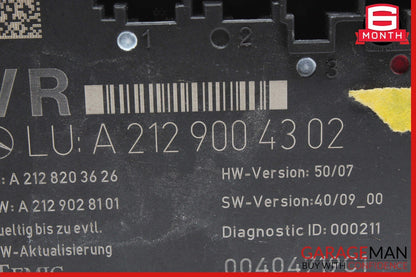 08-18 Mercedes W212 E350 C300 C350 Front Right Side Door Control Module Unit OEM