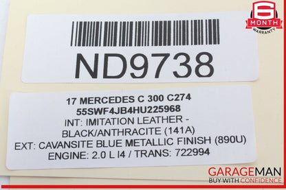 15-18 Mercedes W205 C300 Front Right Passenger Side Door Control Module Unit OEM