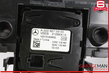 15-18 Mercedes W205 C300 Center Dashboard Hazard Control Switch w/ Clock Assy