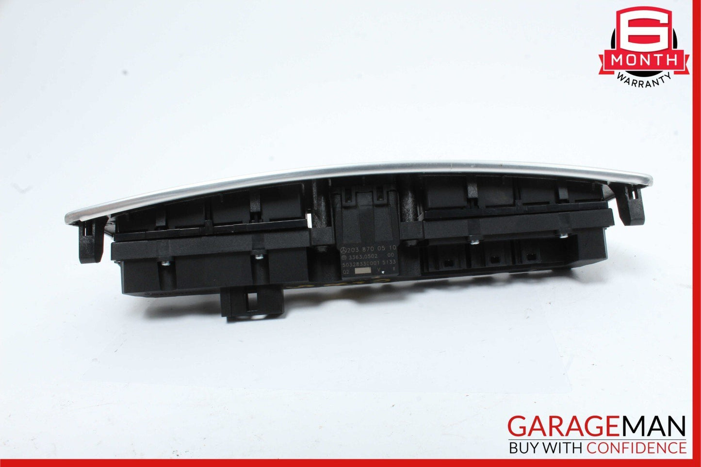 05-07 Mercedes W203 C230 Center Console Dash Lock Switches Panel Hazard Grey OEM