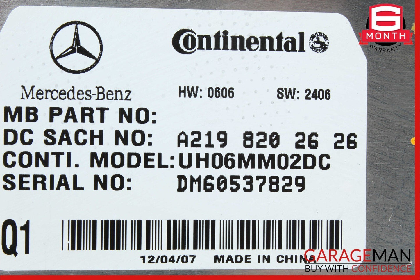 06-12 Mercedes W211 E550 E350 ML350 Communication Control Module 2198202626 OEM