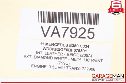 10-20 Mercedes W207 E350 Front Right Window Regulator Motor 2078200642 OEM