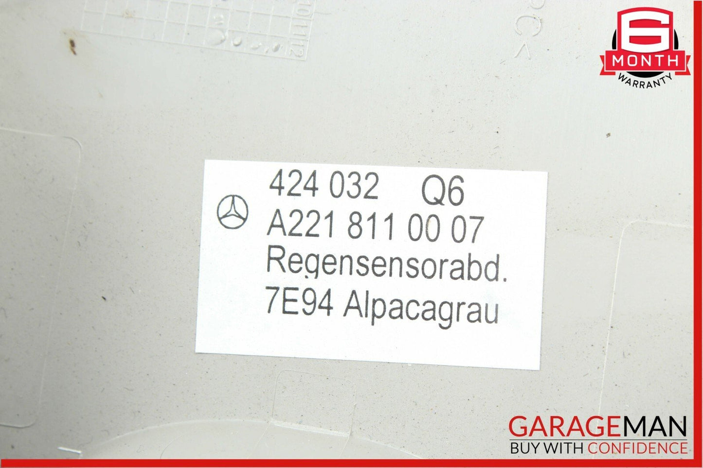 07-09 Mercedes W221 S550 S600 Interior Top Upper Rear View Mirror Gray OEM