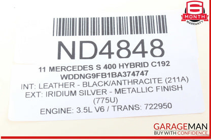 10-13 Mercedes W221 S400 Hybrid Engine Motor Crankshaft Pulley Vibration Damper