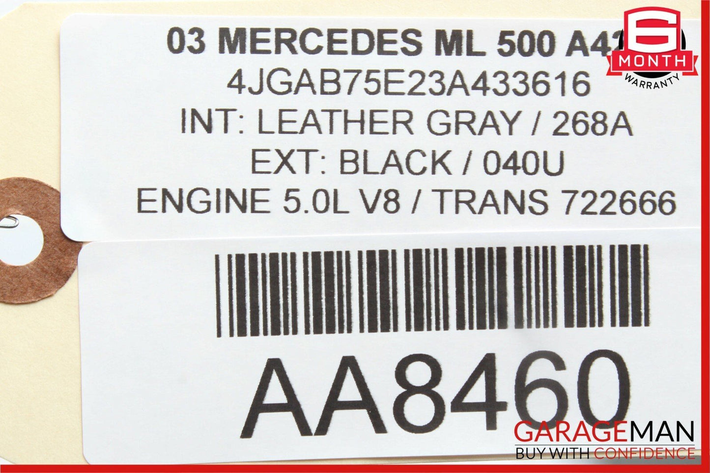 98-05 Mercedes W163 ML500 ML430 ML55 AMG Gear Shifter Shift Knob Black OEM