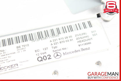 07-09 Mercedes W221 S550 S63 AMG Navigation Head Unit Command CD Audio Player