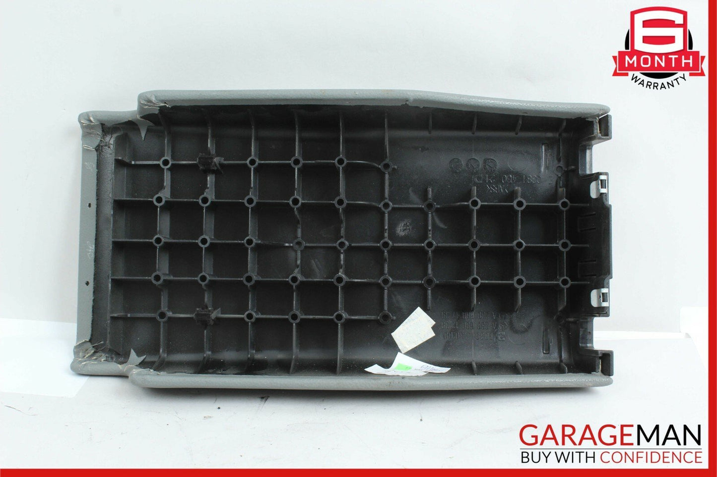 03-06 Mercedes R230 SL500 Center Console Rear Lid Cover Panel Leather Gray OEM