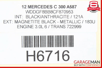 12-14 Mercedes W204 C250 C300 Sedan Shark Fin Radio Antenna Black 2049050336 OEM