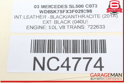 03-12 Mercedes R230 SL500 SL55 Convertible Right Lock Pawl Cylinder OEM