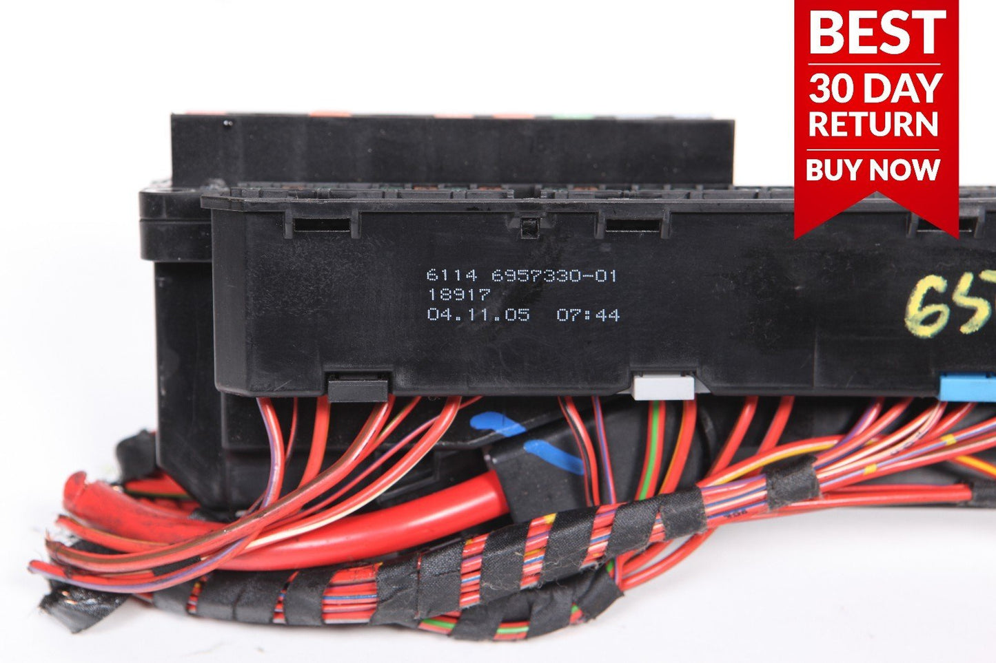 06-10 BMW E63 E64 650i M6 Under Dash Fuse Relay Box Module 6114 6957330-01 A35