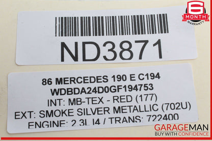 84-93 Mercedes W201 190E 190D Front Left Driver Side Door Vacuum Latch Actuator