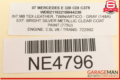 01-11 Mercedes W211 E320 CDI Trunk Lid Lock Latch Handle 2037500893 OEM