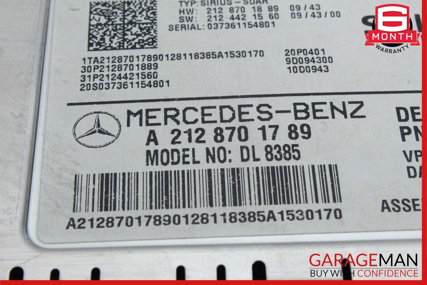 10-17 Mercedes X204 GLK350 E350 CLS550 Sirius Satellite Radio Receiver Module