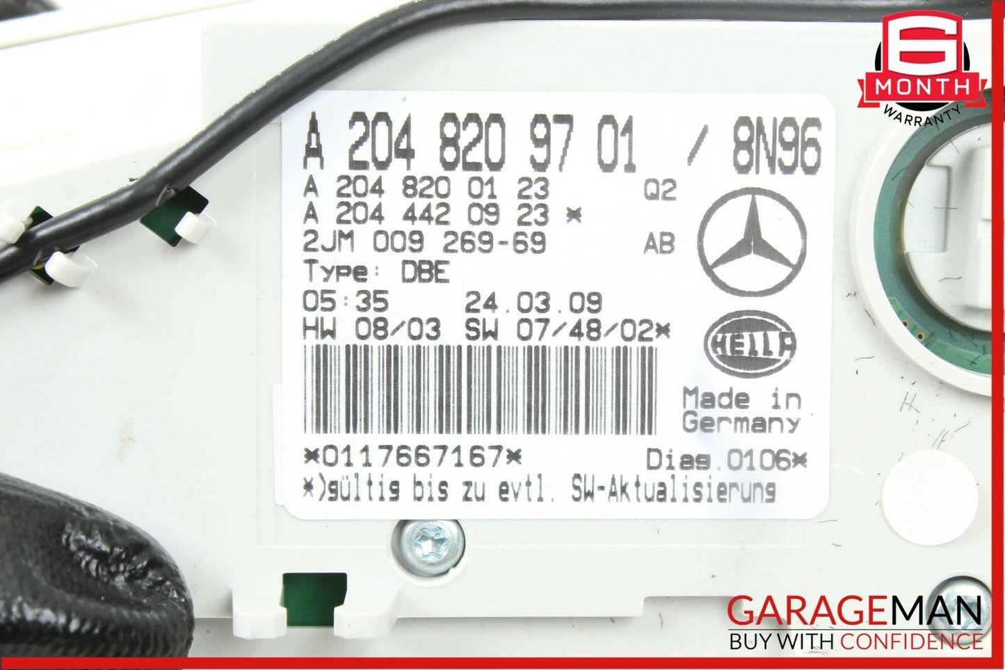 08-11 Mercedes W204 C300 C63 AMG C350 Overhead Dome Light Lamp OEM