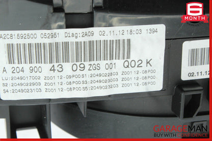 12-14 Mercedes W204 C250 C300 Instrument Speedometer Cluster 2049004309 OEM