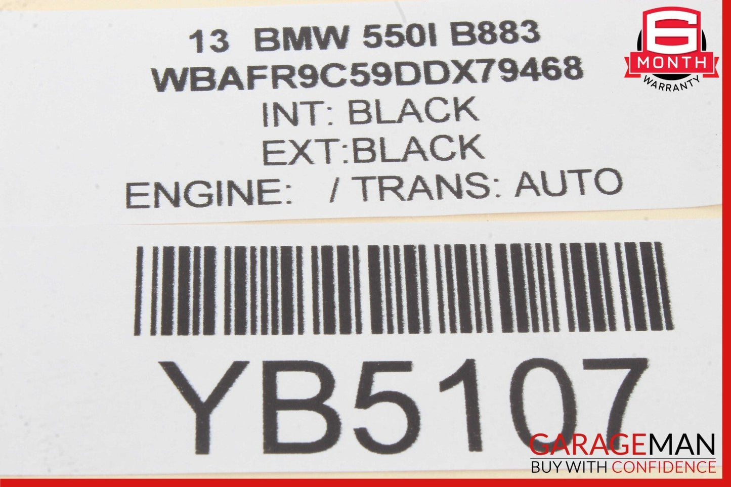 11-16 BMW 528i 535i 550i Front / Rear Right Passenger Power Window Motor Unit