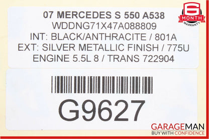 07-13 Mercedes W221 S350 S550 Rear Right & Left Side Door Shock Cylinders Set