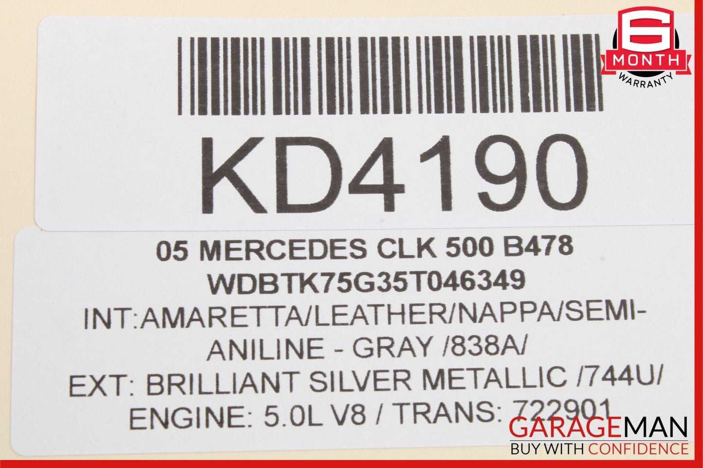 01-11 Mercedes W219 CLK500 C230 Trunk Lid Lock Latch Handle w/ Mechanism OEM