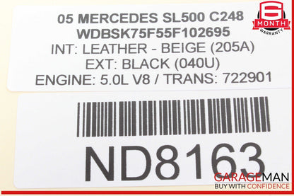 03-12 Mercedes R230 SL500 SL55 AMG SL550 Rear SAM Fuse Box Relay Module OEM
