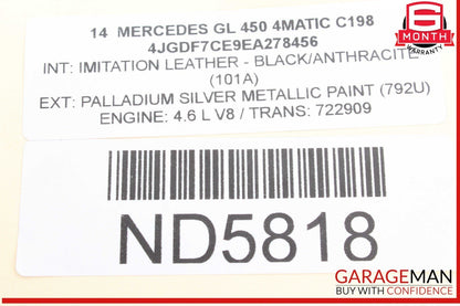 11-20 Mercedes X166 GL450 4MATIC Alternator Generator 180A 0141540902 OEM