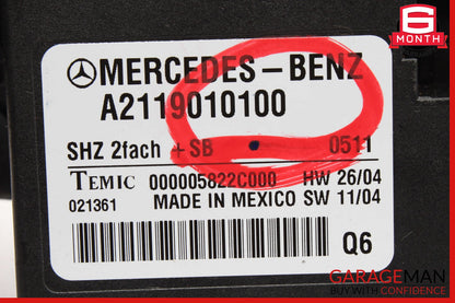 06-12 Mercedes X164 GL450 E320 Rear Seat Heating Control Module 2119010100 OEM