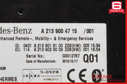 15-20 Mercedes GLC300 C300 E300 Communication Computer Control Module Unit