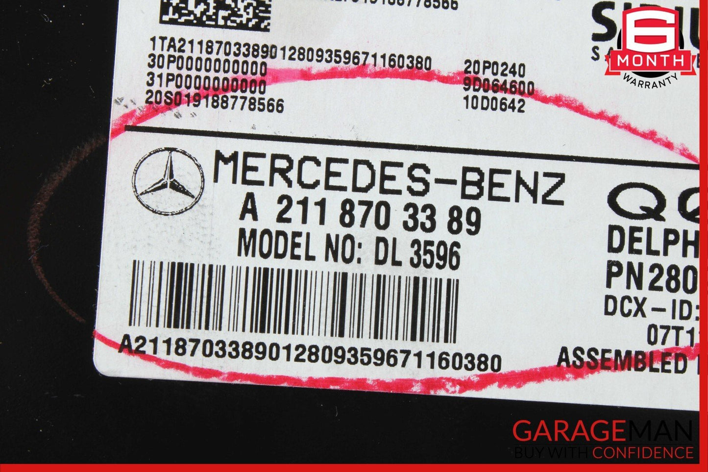 Mercedes W211 E350 GL450 ML450 Sirius Satellite Radio Receiver Module Unit