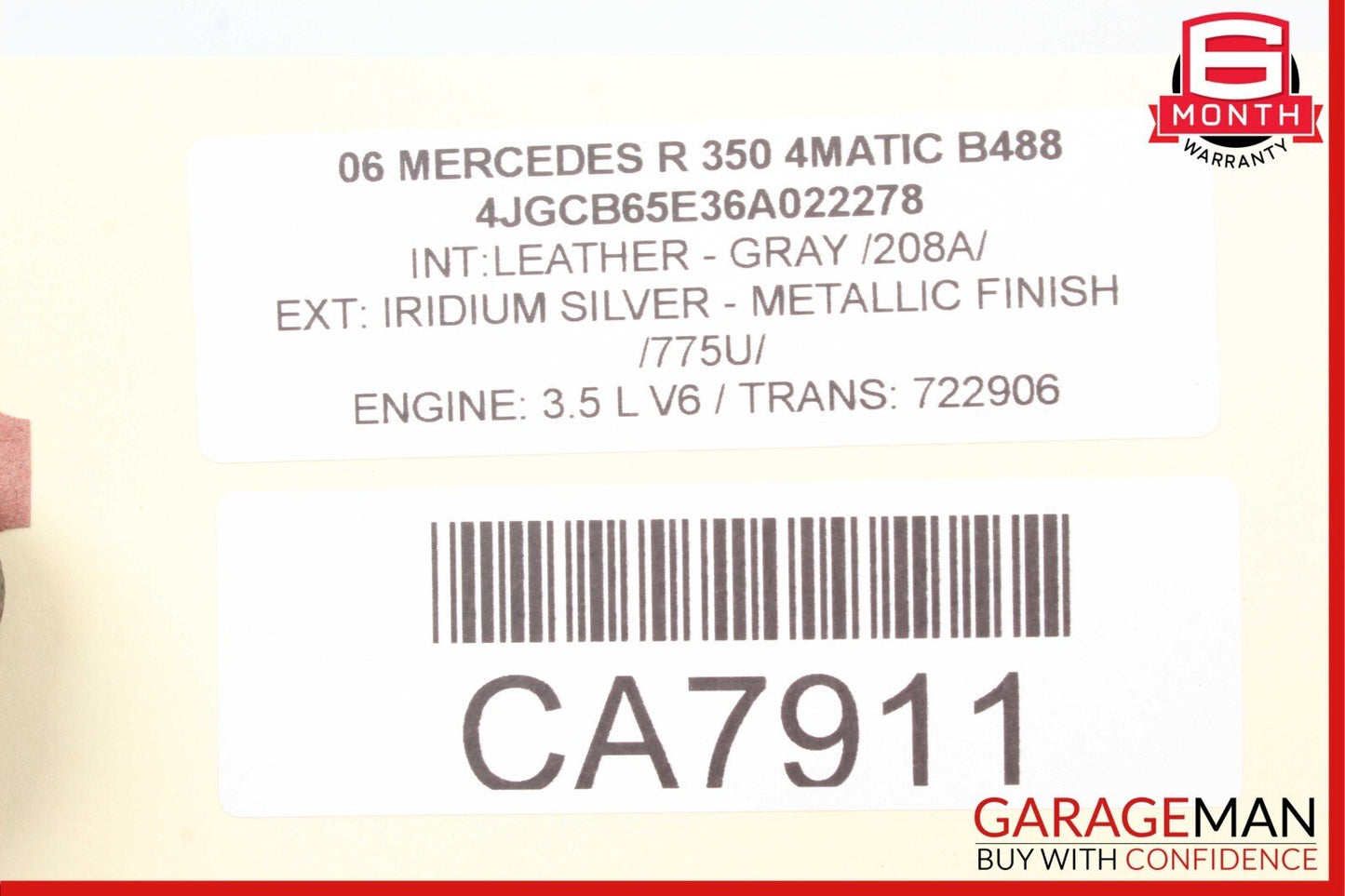 06-11 Mercedes W251 R350 ML450 GL550 Rear A/C Heater Climate Control Switch OEM